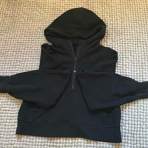 lululemon scuba hooded, black, xs/s,